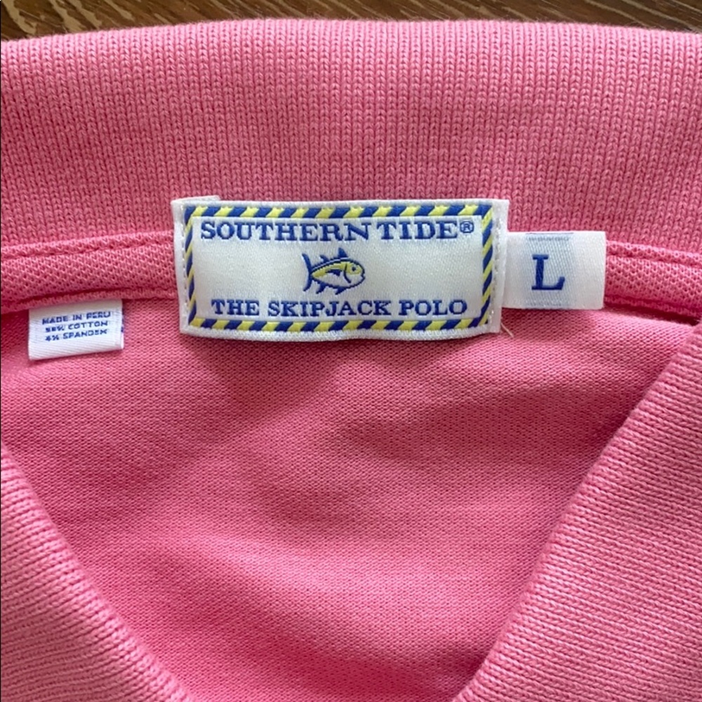 NEW Southern Tide Sea Island logo resort pink polo - Picture 7 of 9